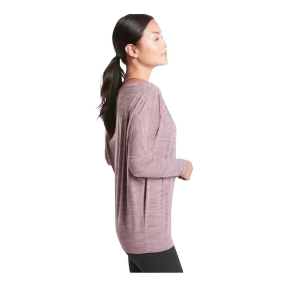 ATHLETA Flow Essence Spacedye M/C Pullover Athletic Top MEDIUM - Picture 3 of 9